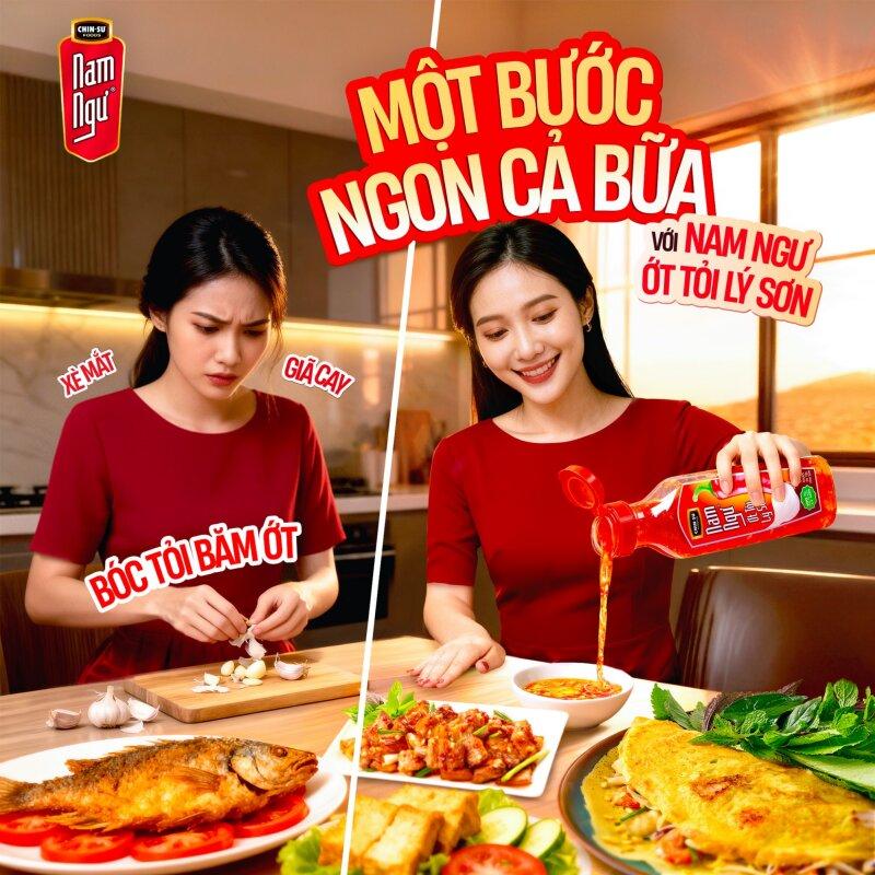 Nước mắm Nam Ngư tỏi ớt đặc sản thơm ngon, chất lượng.