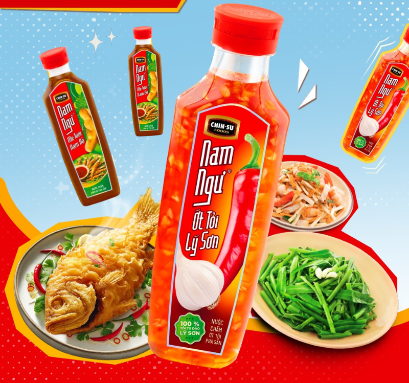 Có nước mắm Nam Ngư đặc sản vùng miền chấm gì cũng ngon.
